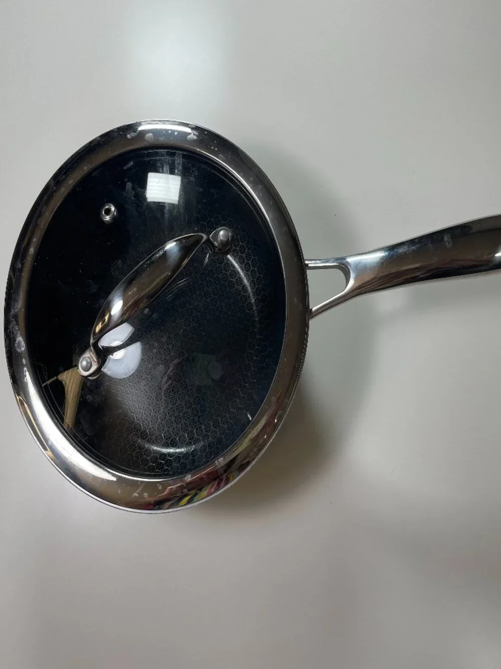 HexClad 2 Qt Sauce Pan with Lid Hybrid Stainless Nonstick Excellent Condition